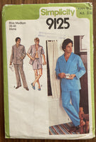 Simplicity 9125 vintage 1970s men's pajamas  pattern