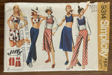 Simplicity 9314 vintage 1970s top skirt and pants pattern