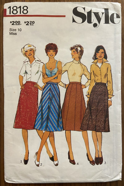 Style 1818 vintage 1970s set of skirts pattern