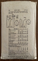 Butterick 2887 vintage 1960s robe dressing gown sewing pattern wounded