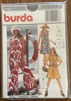 Burda 4027 vintage 1990s jumpsuit sewing pattern multisize. Instructions in German, Italian and Spanish