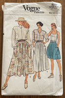 Vogue 9297 vintage 80s skirt pattern wounded