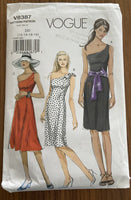 Vogue v8387 vogue dress and sash pattern Bust 34, 36, 38, 40 inches