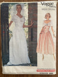 Vogue 2425 vintage 1990s vogue bridal original bridal dress pattern Bust 34, 36, 38 inches