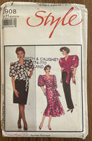 Style 4908 vintage 1980s top and skirt sewing pattern Bust 30 1/2 to 32 1/2 inches