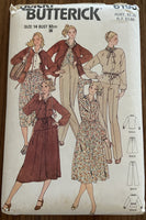 Butterick 6190 vintage 1970s skirt, pants, blouse and jacket pattern