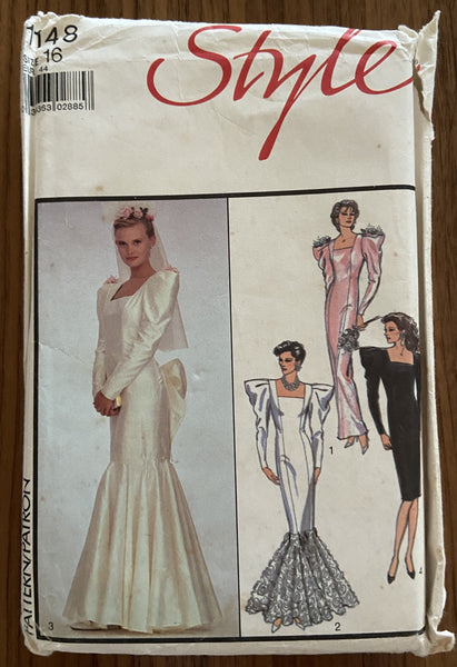 Style 1148 vintage 1980s  bridal or evening dress pattern Bust 38 inches