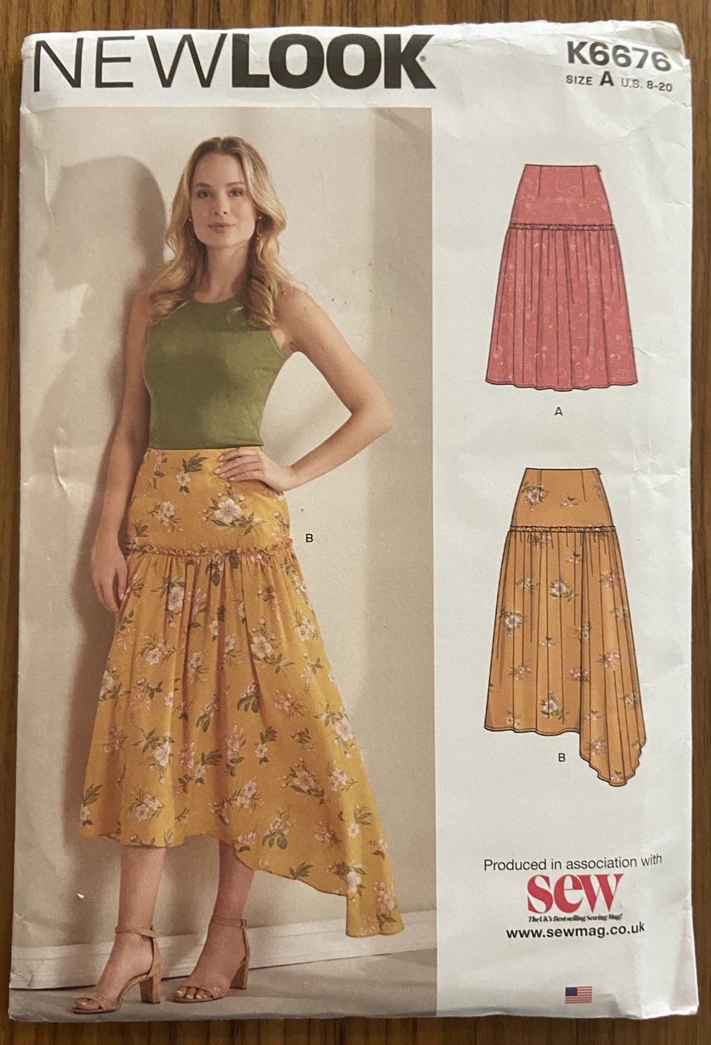 New Look K6676 2020 skirts sewing pattern