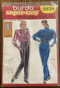 Burda 5939 vintage 1980s pants pattern multisize pattern Waist 70, 74, 78, 82, 86, 92, 98 GERMAN LANGUAGE INSTRUCTIONS cm