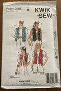 Kwik sew 2261 vintage 1970s jumpsuit and vest pattern Bust 31 1/2 to 45 inches