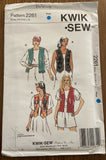 Kwik sew 2261 vintage 1970s jumpsuit and vest pattern Bust 31 1/2 to 45 inches