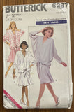 Butterick 6287 vintage 1980s dress pattern
