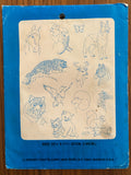Vogart 777 vintage 1970s iron on embroidery or ball point painting transfers of animals