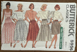 Butterick 5956 vintage 1980s skirts pattern