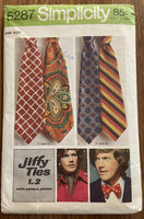 Copy of Butterick 5200 vintage 1970s men's ties sewing pattern