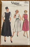 Vogue 9552 vintage 1980s dress, jumper and blouse sewing pattern Bust 34 (jumper and dress), 38 (blouse)