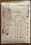 Academy 1677 vintage 1950s child's pajamas sewing pattern 23 inch chest