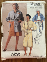 Vogue 1574 vintage sewing pattern American Designer Kasper 1980s shirtdress, shirt, pants, shorts and top pattern 32.5 inch bust. WOUNDED BARGAIN