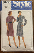 Style 3486 vintage 1980s dress pattern Bust 38 inches