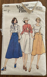 Vogue 9535 vintage 1970s skirts pattern Waist 28 inches