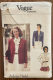 Vogue 8573 Vintage 1980s Arlene Dahl  jacket pattern Bust 36 inches