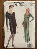 Vogue 7891 vintage 1990s dress sewing pattern Bust 30 1/2, 31 1/2, 32 1/2 inches