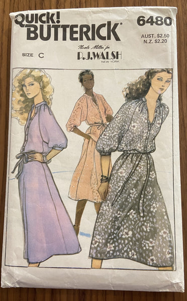 Butterick 6480 vintage 1970s Nicole Miller skirt pattern. Waist 67, 71, 76 cm. Wounded, skirt pattern only