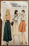Vogue 8865 vintage 1970s skirt pattern. Waist 26 1/2 inches. Wounded bargain