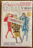 neue mode avantgarde v 20622 vintage 1980s skirt, sweater, jacket, vest and scarf sewing pattern multisize pattern Bust 30 1/2 - 40 inches