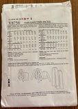 Very easy Vogue v8756 2000s pattern waterfall jacket and pants. Bust 31 1/2 - 38 inches