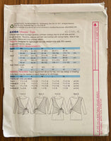 Kwik sew k4084 tops sewing pattern from 2014. Bust 31 1/2 - 45 inches.