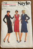 Style 1718 vintage 1970s skirt, waistcoat and jacket pattern 34 inch bust