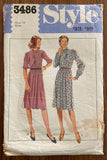 Style 3486 vintage 1980s dress pattern Bust 36 inches. Wounded bargain