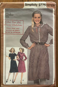 Simplicity 9775 vintage 1980s dress pattern. Bust 34 inches