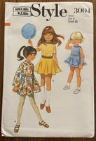 Style 3004 vintage 1970s girl's dress sewing pattern. Size 2 years