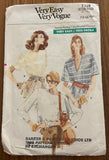 Very easy very vogue 9578 vintage 1980s top sewing pattern Bust 34 - 36 - 38 inches inches