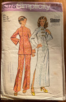 Simplicity 5375 vintage 1970s dress or tunic and pants pattern