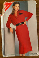 Butterick 5528 vintage 1980s dress pattern. Bust 36, 38, 40 inches