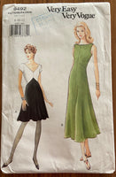 Very easy very vogue 9492 vintage 1990s dress sewing pattern Bust 31 1/2, 32 1/2, 34 inches