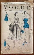 Vogue 8618 vintage 1950s skirt, shirt and playsuit sewing pattern. Bust 34