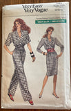 Very easy very vogue 7543 vintage 1980s skirt, pants sash and top sewing pattern Bust 31 1/2, 32 1/2, 34 inches