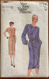 Very easy very vogue 7541 vintage 1980s dress sewing pattern Bust 31 1/2 inches
