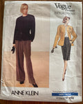 Vogue 2355. Vogue American Designer jacket, skirt and pants sewing pattern. Anne Klein. Bust 30 1/2, 31 1/2, 32 1/2 inches