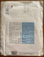 Vogue 2407 vintage 1980s overdress and dress sewing pattern. Vogue Paris Original Karl Lagerfeld. Bust 31 1/2, 32 1/2 inches