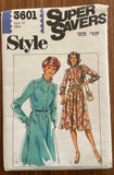 Style 3601 vintage 1980s dress pattern. Bust 40 inches