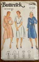 Butterick 5879 vintage 1970s dress pattern. Bust 34 inches