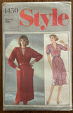 Style 4450 vintage 1980s dress sewing pattern Bust 36 inches