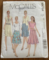 McCall's 4784 vintage 1990s skirt  sewing pattern. Waist 26 1/2, 28, 30 inches