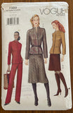Vogue 7389 2000s pattern jacket, skirt and pants. Bust 36, 38, 40 inches