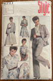Style 4541 vintage 1980s shirt, skirt, pants, jacket sewing pattern. Bust 31 1/2, 32 1/2, 34 inches